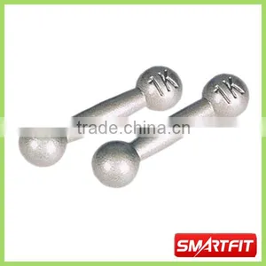 1 kg Silver Painted Dumbbell With Round Ends Children Playing Training Dumbbell thumbnail-1