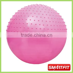 Half Massage Anti-burst Gym Ball for Sale Female Aerobic Exercise Inflatable Fitness Ball thumbnail-1