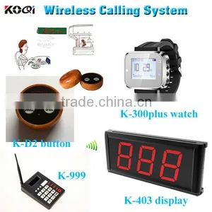 Restaurant Wireless Waiter Call System Display,Kitchen Numberic Keypad,Smart Watches and Table Buzzers thumbnail-1