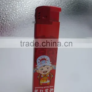 Red Printing Wrapped With Paper Refillable Lighter thumbnail-5
