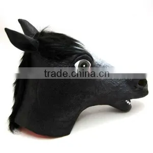 Horse Head Mask Creepy Halloween Costume Theater Prop Novelty Latex Rubber MK002 thumbnail-1