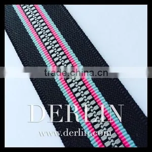 Colour Tape Thin Teeth Plastic Derlin Vislon Zipper thumbnail-1
