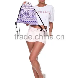 Brand New Hot Sale 3D Printed Aztec Gym Sack Drawstring Bag thumbnail-5