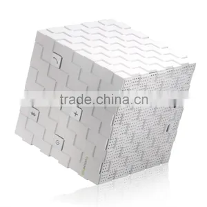 New Magic Cube Portable Wireless Bluetooth Speaker Black and White AM000081 thumbnail-4