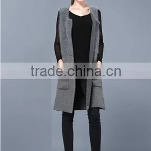 2016 Spring Europe Style High -end Faux Fur Vest thumbnail-4