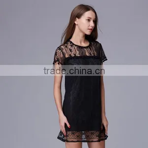 Latest Design Lady's Tassel Sexy Lace Evening Dress/ thumbnail-3
