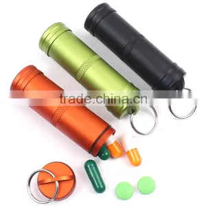 FDA Standard Custom Logo Metal Mini Capsule Keyring thumbnail-3