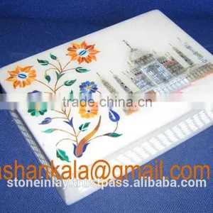 Marble Inlay Decorative Box, Marble Inlay Jewellery Boxes thumbnail-1