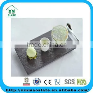 Rectangular Dessert Plate With One Groove to Hold Cup thumbnail-1