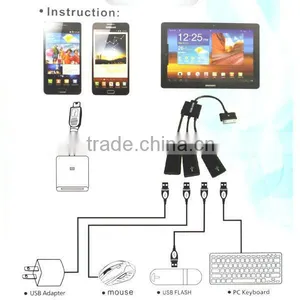 Black Micro Usb Otg Cable for Samsung Charging and Data-transfering Cable thumbnail-1