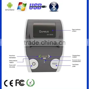 QS5806 Battery Powered Mini Thermal Receipt Portable Printer Support Android and IOS thumbnail-2