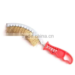 Plastic Crimped Wire Hand Scratch Brushes, Length 265 mm 10 1/2" thumbnail-1