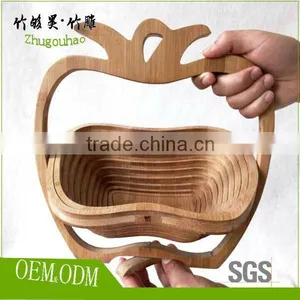 Cheap Price and High Quality Bamboo Fruit Basket for Gift thumbnail-2
