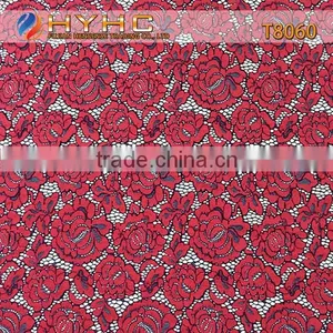High End Nylon/Cotton Flower Eyelash Lady Dress Lace Fabric T8060 thumbnail-1