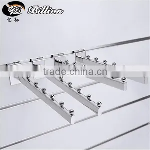 Metal Chrome Clothing Hooks Square Slotted Hooks thumbnail-5