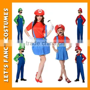 PGWC2586 Factory Wholesale Mario Bros Luigi Halloween Wholesale Party Sexy Mario Bros Woman Costume Fancy Dress Set thumbnail-1