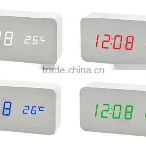 LED Wooden Clock Comply With CE ROHS thumbnail-2
