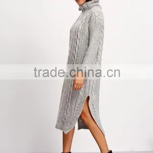 CASUAL WINTER DRESS WOMEN SWEATER DRESS thumbnail-3