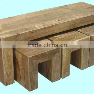 Wooden Cube Nest of Tables,mango Wood Furniture thumbnail-4