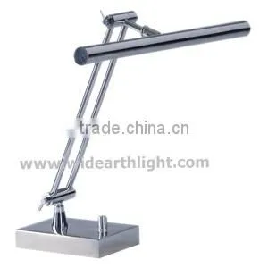 UL Listed Chrome Finish Metal LED Study Desk Lamp With Adjustable Shade And Knob Switch T50049 thumbnail-1