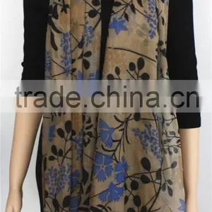 2015 New Fashion Tree Printed Wool Scarf thumbnail-2