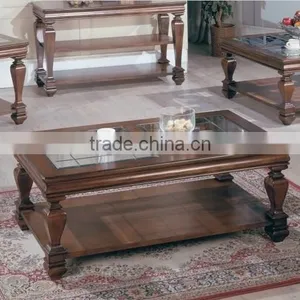 OEM MDF Top Wooden Coffee Table With Glass HDCT206 thumbnail-1