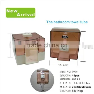 Square Transparent Khaki Toilet Paper Roll Dispensers thumbnail-1