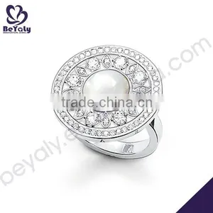 Silver Jewelry Ring Wholesale Beautiful Green Gem Ring thumbnail-1