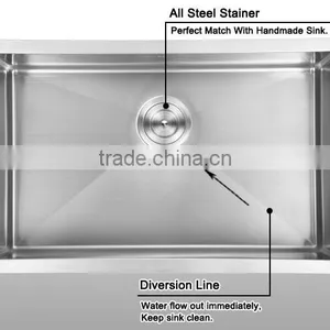 European Style Handmade Kitchen Sink Cabinet Under Counter Stainless Steel Sinks -- R10-3018 thumbnail-5