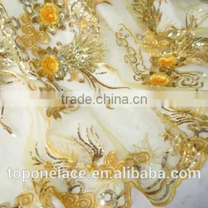 Top One High Quality African French Lace Fabric 3d Flower Lace Embroidered Fabric Applique Dresses thumbnail-6