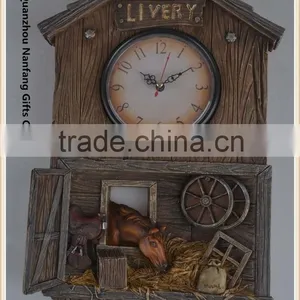 Country Stable Polyresin Wall Clock thumbnail-1