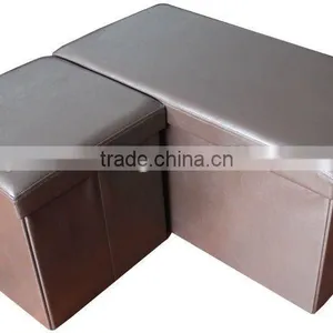 Stronger!! Brown PVC Leather Folding Stool thumbnail-1