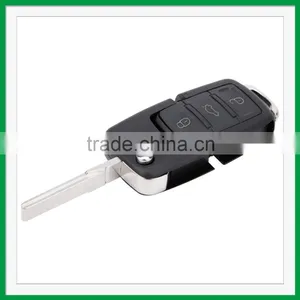 High Quality 3 Buttons Folding Car Remote Flip Key Shell Case for VW Golf Passat Polo Bora thumbnail-1