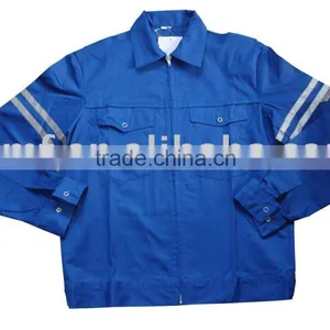3M Reflective Stripe Blue Safety Coat/ Safety Jacket With Reflective Tap thumbnail-1