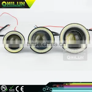 New Design Universal 3inch 76mm 30W LED Fog Angel Eyes Light With Optical Glass Lens for Most of Cars thumbnail-3