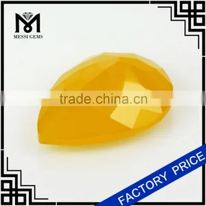 Yellow Agate Gem Stone 10x14MM Pear Machine Cut Agate Stone thumbnail-4