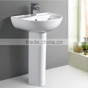 Ceramic Pedestal Basin /sink With Bright Surface thumbnail-1