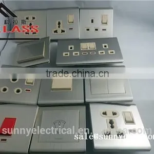 Iraq Electric Light Brushed Stainless Wall Switch and Socket thumbnail-6