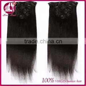 Top Quality Clip in Human Hair Extensions Hot Clip in Human Hair Extension Virgin Clip in Hair Extensions for Women thumbnail-1