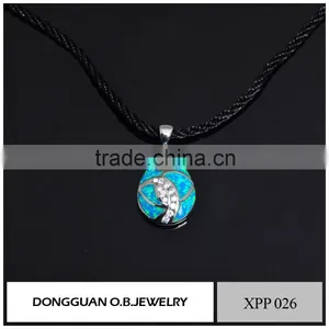Fashion Wholesale Jewelry Latest Pendant Necklace With Synthetic Opal Stone thumbnail-5