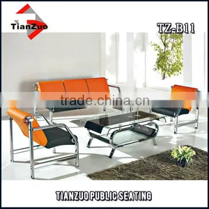 Modern Leather Sofa Set Reception Office Sofa TZ-B07 thumbnail-3