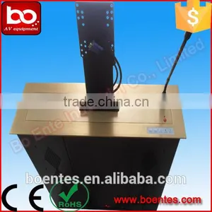 Conference Meeting Furniture for Remote Control 17 Inch LCD Motorized Monitor Lift Mechanism Within Pop Up Mic thumbnail-3