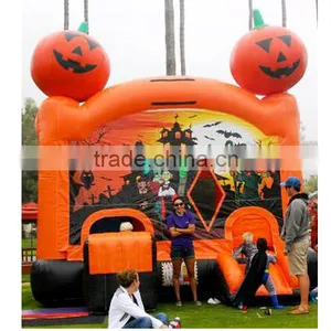 Inflatable Pumpkin Halloween 5-in-1 Bounce House Combo thumbnail-2