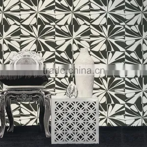 Paining Effect Black and White Flower Wallpaper for Living Room thumbnail-1