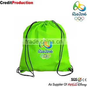 2016 Brazil Rio Big Sport Events Cheap Drawstring Backbag Bag Promotional thumbnail-1