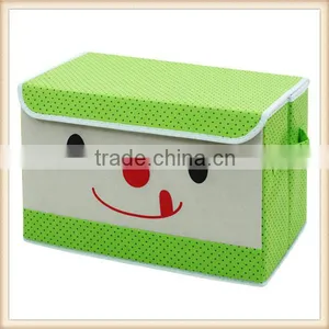 Cute Smile Face Non Woven Fabric Foldable Storage Box thumbnail-5