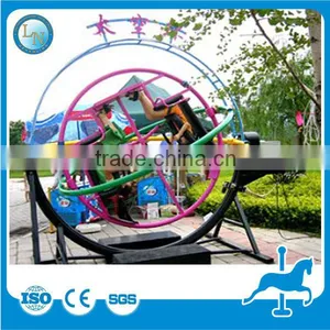 Theme Park Exercise Equipment 3d Space Ring Electric Amusment Human Gyroscope Ride for Sale thumbnail-1
