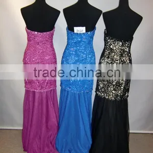 Fashion Off-shoulder Beaded Embroidered Chiffon Formal Latest Evening Dress thumbnail-5