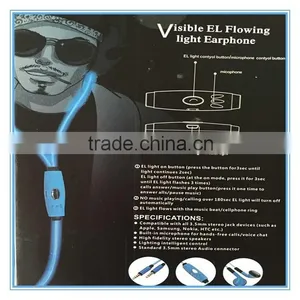 KPT EL WIRE FLASHING LIGHTING EARPHONE GLOWING EARPHONE HEADSET thumbnail-6