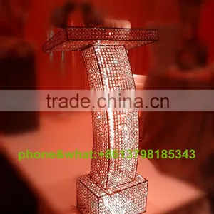 Wedding Crystal Podium Pillar, Decorative Podium on Square Pillar, Stage Podium thumbnail-1